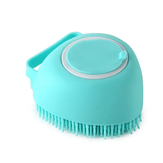 Dog  & Cat Washing And Grooming Cleaning Brush  With  Soft Shampoo Dispenser 